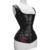 Steel Boned Overbust Leather Corset C15L