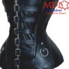 Steel Boned Overbust Leather Corset C15L