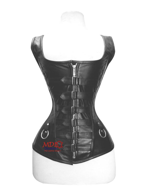 Steel Boned Overbust Leather Corset C15L