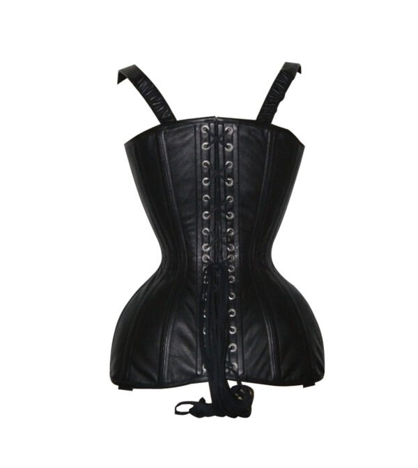 Heavy Steel Boned Overbust Leather Corset C98L