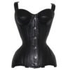 Heavy Steel Boned Overbust Leather Corset C98L