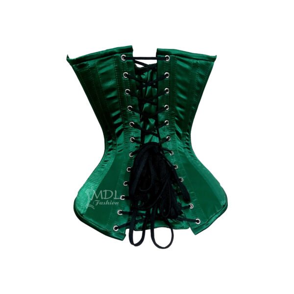 9975-(3) Green Satin Overbust Corset C9975S