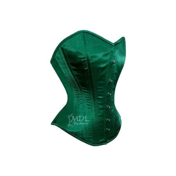 9975-(4) Green Satin Overbust Corset C9975S