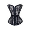 Mesh Corset Steel Boned Waist Cincher Satin Corset C11M