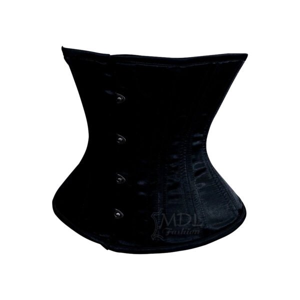 Black Satin Underbust Corset C65S