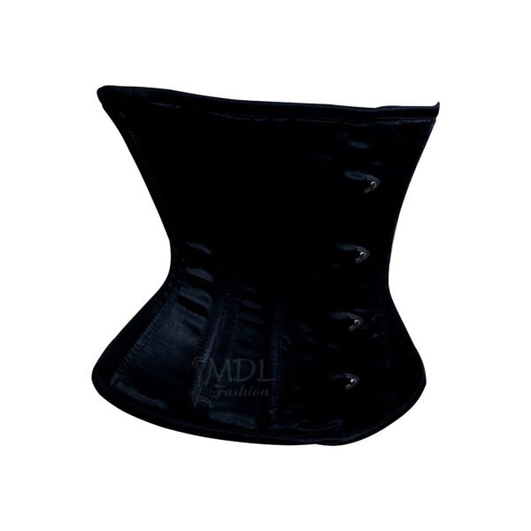 Black Satin Underbust Corset C65S