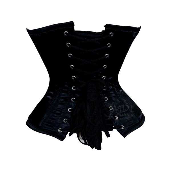 Black Satin Underbust Corset C65S