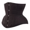 Black Cotten Steel Boned Underbust Cotton Corset C006C