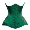 Dark Green Corset Steel Boned Underbust Waist Cincher Cotton Corset C007C