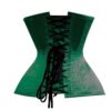 Dark Green Corset Steel Boned Underbust Waist Cincher Cotton Corset C007C
