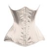 Ivory Corset Steel Boned Underbust Waist Cincher Cotton Corset C007C