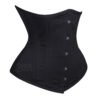 Black Steel Boned Underbust Waist Cincher Cotton Corset C10C
