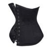 Black Steel Boned Underbust Waist Cincher Cotton Corset C10C