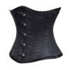 Black Satin Underbust Waist Cincher Corset C1505S