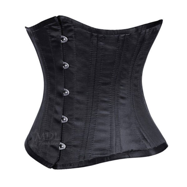Black Satin Underbust Waist Cincher Corset C1505S