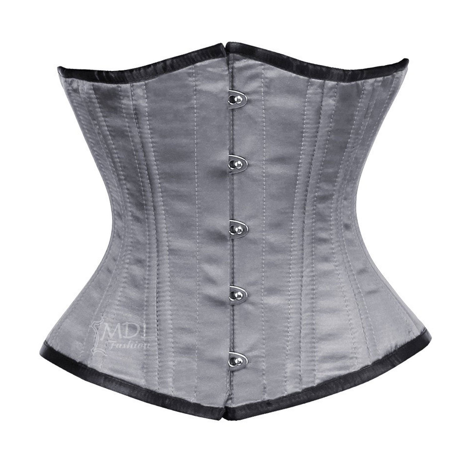 Gray Satin Underbust Waist Cincher Corset C1505S