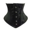 C-1819P-1 Black Corset Underbust Waist Cincher PVC Corset C1819P