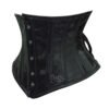C-1819P-2 Black Corset Underbust Waist Cincher PVC Corset C1819P