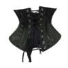 C-1819P-3 Black Corset Underbust Waist Cincher PVC Corset C1819P