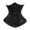 Black Satin Underbust Corset C450S