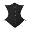 Black Corset Steel Boned Waist Cincher Cotton Corset C8033C