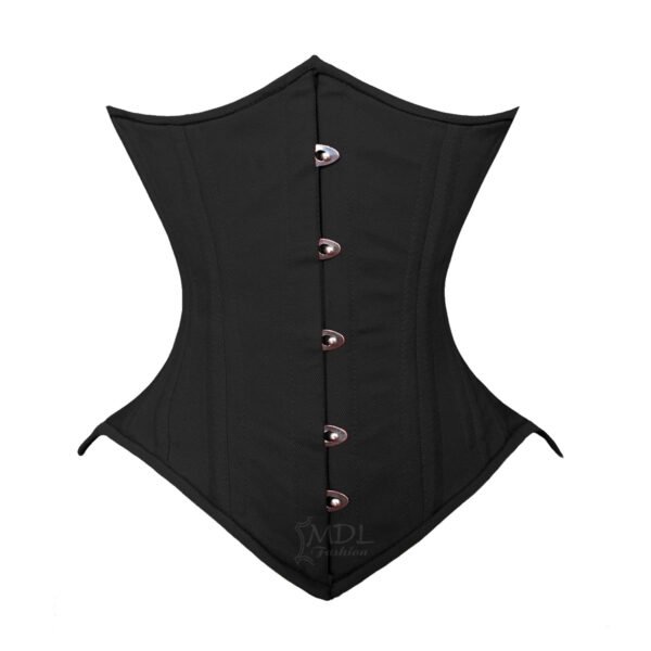 Black Corset Steel Boned Waist Cincher Cotton Corset C8033C
