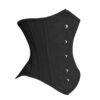 Black Corset Steel Boned Waist Cincher Cotton Corset C8033C