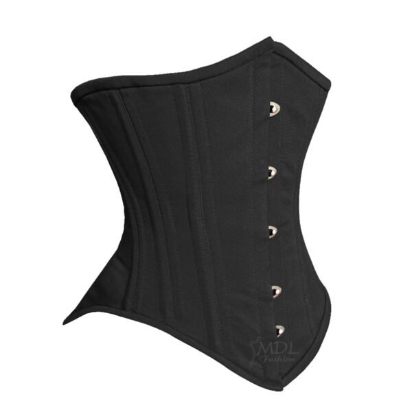 Black Corset Steel Boned Waist Cincher Cotton Corset C8033C
