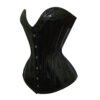 Black Corset Overbust Waist Cincher PVC Corset C8330P