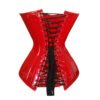 C-8330R.P-3 Red Corset Overbust Waist Cincher PVC Corset C8330P