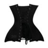 C-8552C-3 Steel Boned Underbust Waist Cincher Cotton Corset C8552C