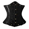 C-9030-B.P-2 Black Corset Underbust Waist Cincher PVC Corset C9030P
