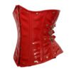 C-9030R.P-1 Red Corset Underbust Waist Cincher PVC Corset C9030P