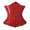 C-9030R.P-2 Red Corset Underbust Waist Cincher PVC Corset C9030P