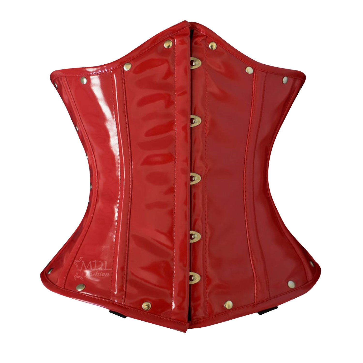 Red Corset Underbust Waist Cincher PVC Corset C9030P