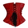 C-9030R.P-3 Red Corset Underbust Waist Cincher PVC Corset C9030P