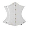 C-9030W.P-1 White Corset Underbust Waist Cincher PVC Corset C9030P