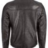 DSC_7154 Men Leather Jacket Motorcycle Cafe Racer Slim Fit Black Lambskin Leather Jacket