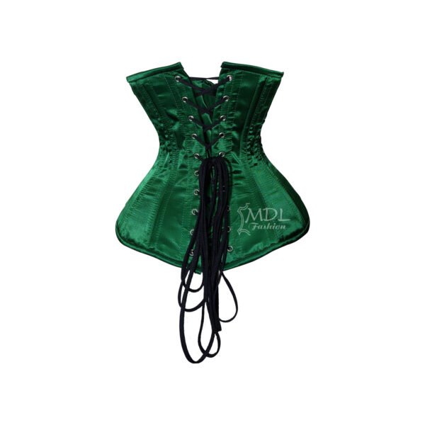 G-450-1 Green Satin Underbust Corset C450S