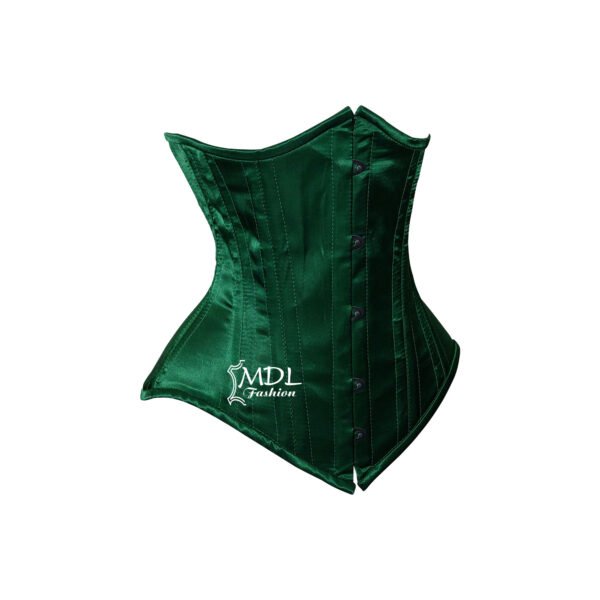 G-450-2 Green Satin Underbust Corset C450S