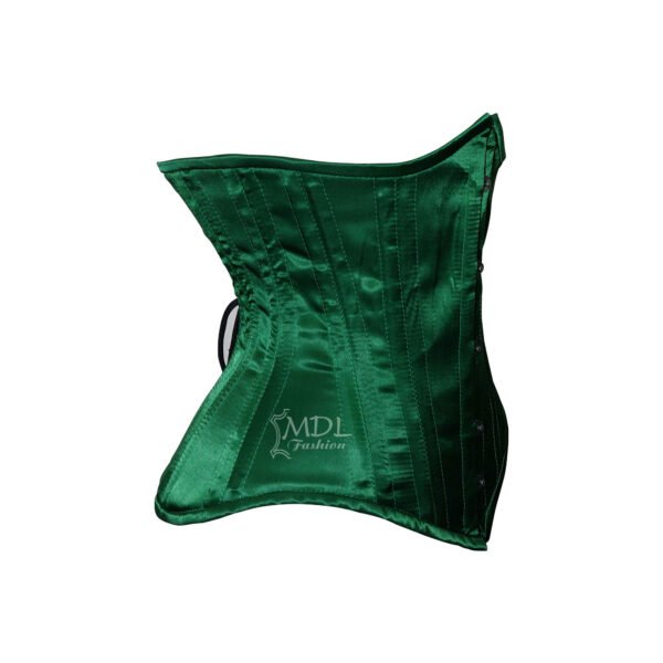 G-450-3 Green Satin Underbust Corset C450S