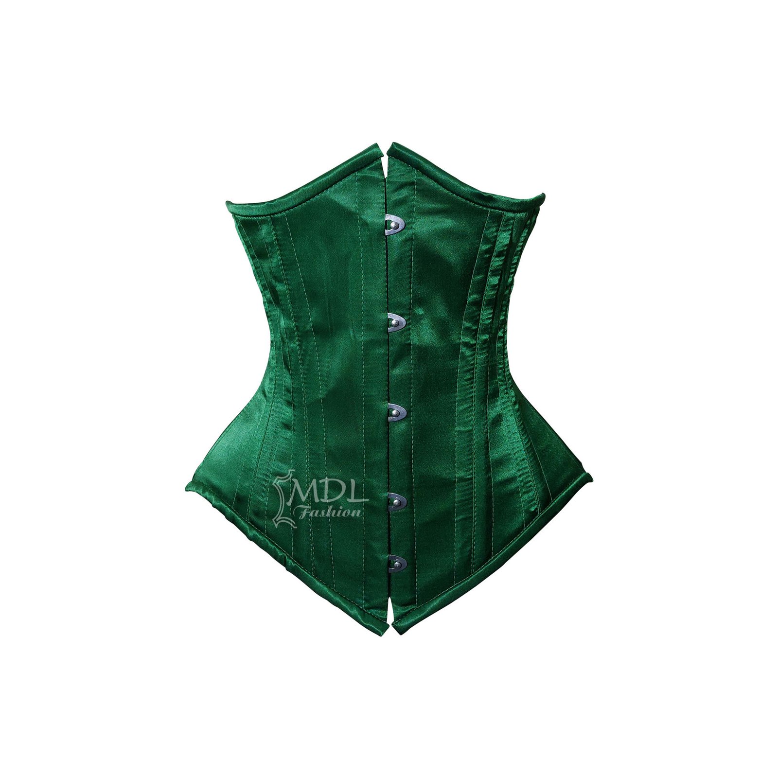 Green Satin Underbust Corset C450S