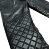 Black Real Leather Quilted Pants Motorbike Biker Rider Jeans Style Gay Pants
