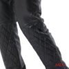 Black Real Leather Pants Quilted Pants Gay Zipper Pants