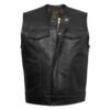 Men Sons Of Anarchy Perforated Leather Black