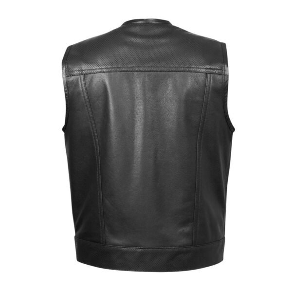 Men Sons Of Anarchy Perforated Leather Black