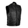 Men Sons Of Anarchy Premium Leather Vest side lace