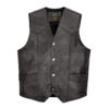 Men Leather Vest Classic Plain Design