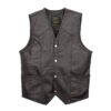 Men Leather Vest Classic Braided Design