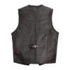 Men Leather Vest Classic Braided Design
